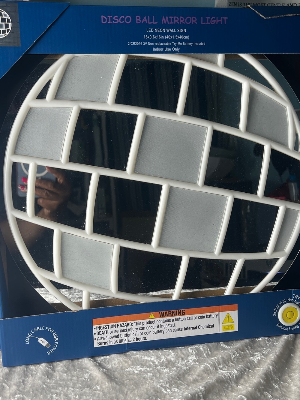 Hobby Lobby White Disco Ball Mirror Wall Accent